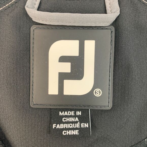 FootJoy Golf Jacket Mens S Small Black Short Sleeve Pullover Quarter Cover Up - Picture 6 of 13